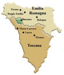 Mappa Parco Nazionale dell'Appennino Tosco-Emiliano
