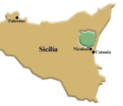Mappa Parco Regionale dell'Etna